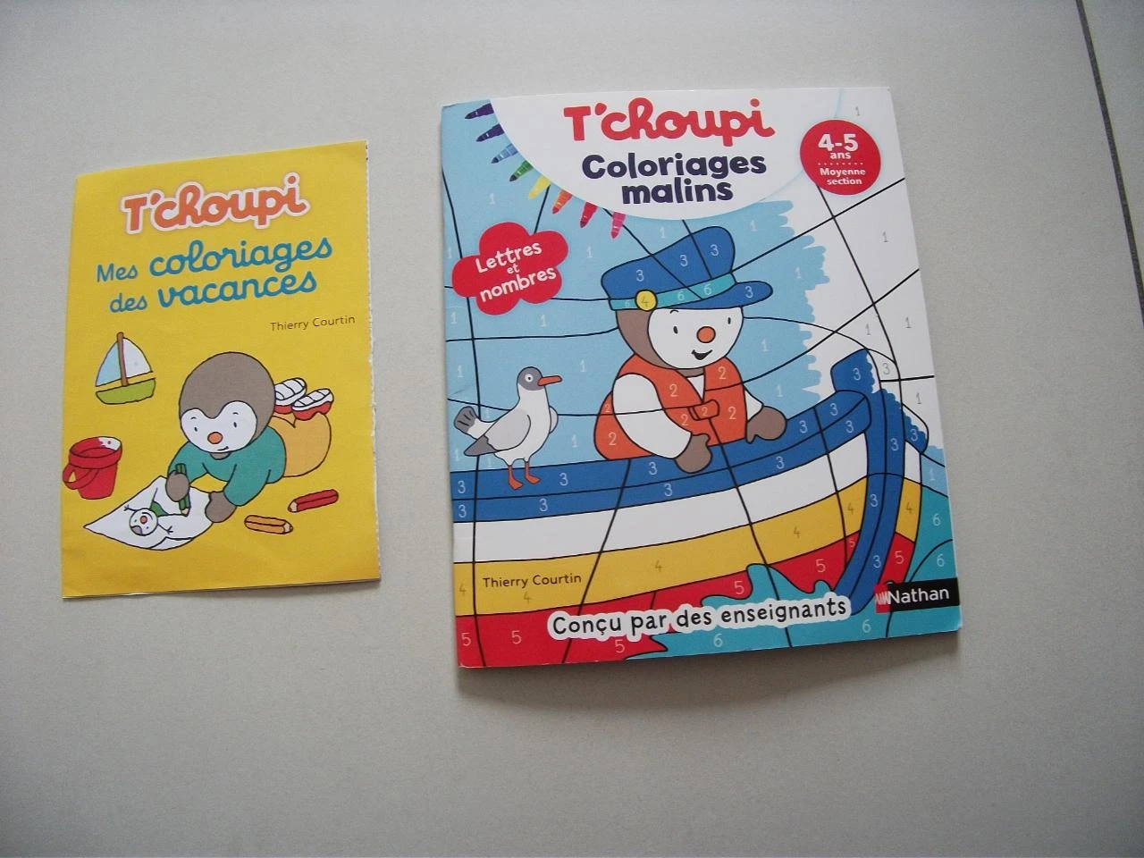 Livre de Coloriages malins T'choupi 4-5 ans Nathan